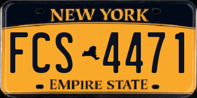 NY license plate FCS4471
