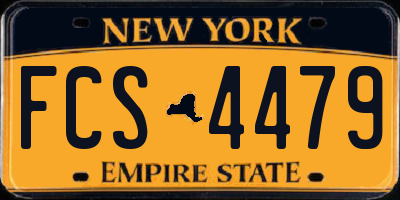 NY license plate FCS4479