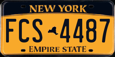 NY license plate FCS4487