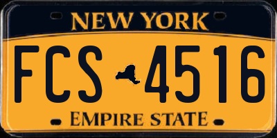 NY license plate FCS4516