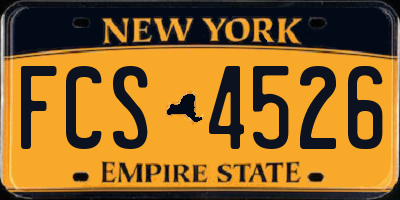 NY license plate FCS4526