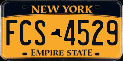NY license plate FCS4529