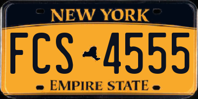 NY license plate FCS4555