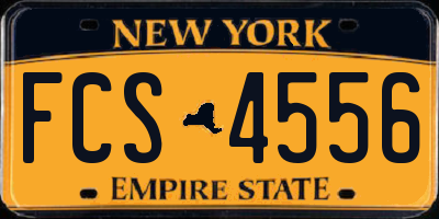 NY license plate FCS4556