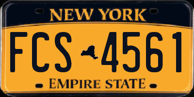 NY license plate FCS4561
