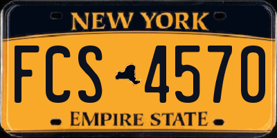 NY license plate FCS4570