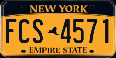 NY license plate FCS4571