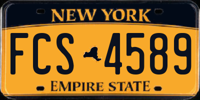 NY license plate FCS4589