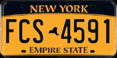 NY license plate FCS4591