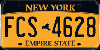 NY license plate FCS4628