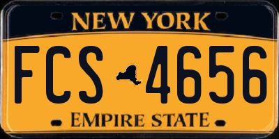 NY license plate FCS4656