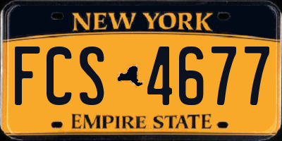 NY license plate FCS4677