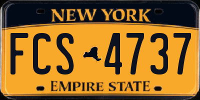 NY license plate FCS4737