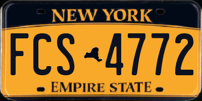 NY license plate FCS4772