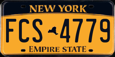 NY license plate FCS4779