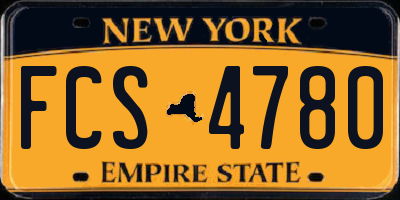 NY license plate FCS4780