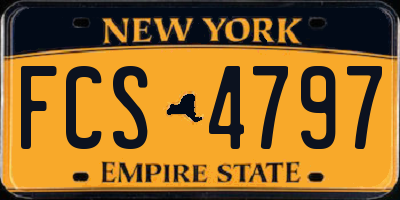 NY license plate FCS4797