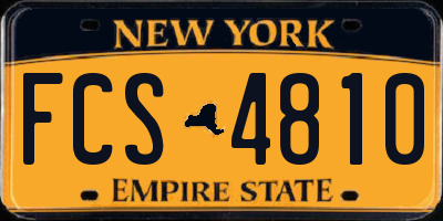 NY license plate FCS4810