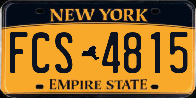 NY license plate FCS4815