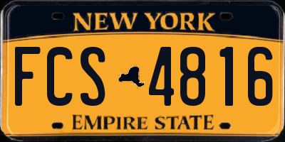 NY license plate FCS4816