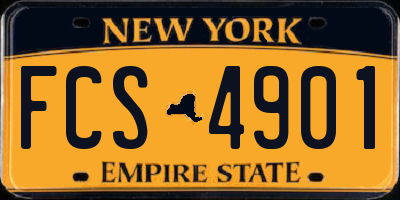 NY license plate FCS4901