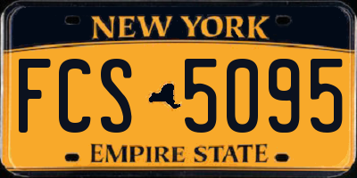 NY license plate FCS5095