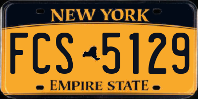 NY license plate FCS5129