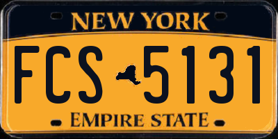 NY license plate FCS5131