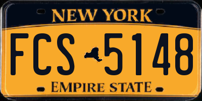 NY license plate FCS5148