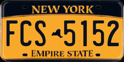 NY license plate FCS5152