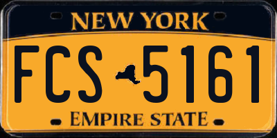 NY license plate FCS5161