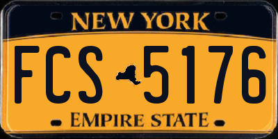 NY license plate FCS5176