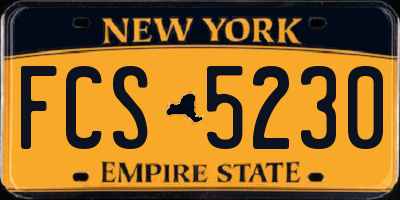 NY license plate FCS5230