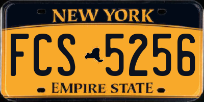 NY license plate FCS5256