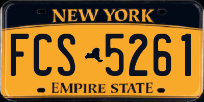 NY license plate FCS5261