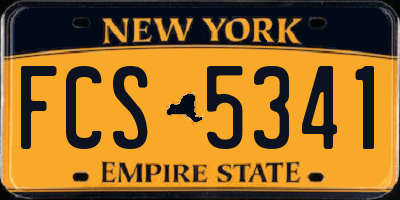 NY license plate FCS5341