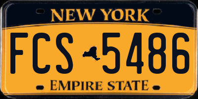 NY license plate FCS5486