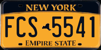 NY license plate FCS5541