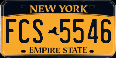 NY license plate FCS5546
