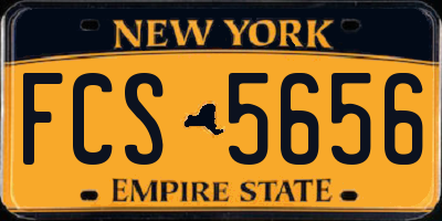 NY license plate FCS5656