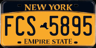 NY license plate FCS5895