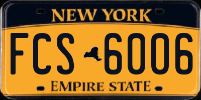 NY license plate FCS6006