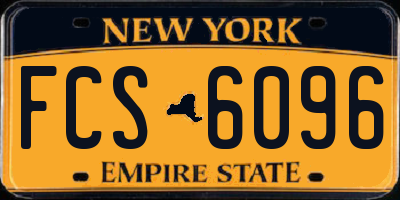 NY license plate FCS6096