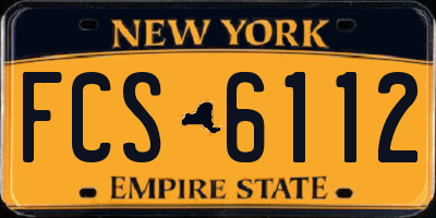 NY license plate FCS6112