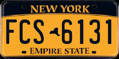 NY license plate FCS6131