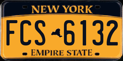 NY license plate FCS6132