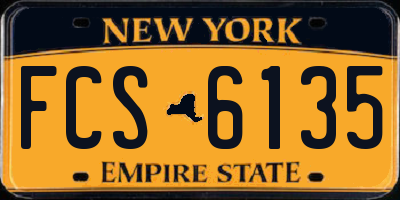 NY license plate FCS6135