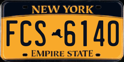 NY license plate FCS6140
