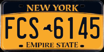 NY license plate FCS6145