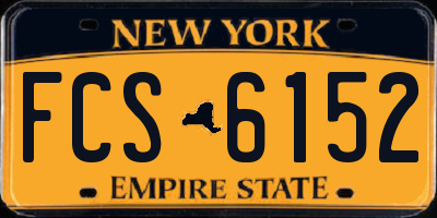 NY license plate FCS6152